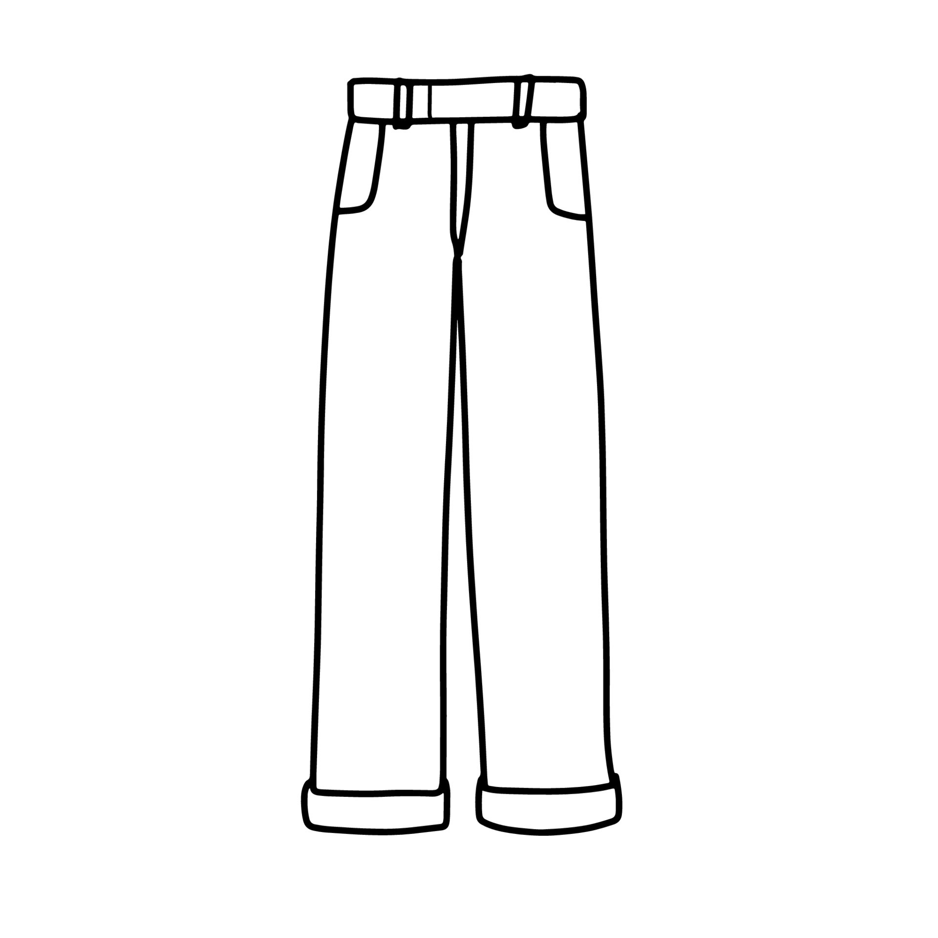 Line sketch of pants. Jeans doodle. Funny clothes. 22723035 Vector Art ...