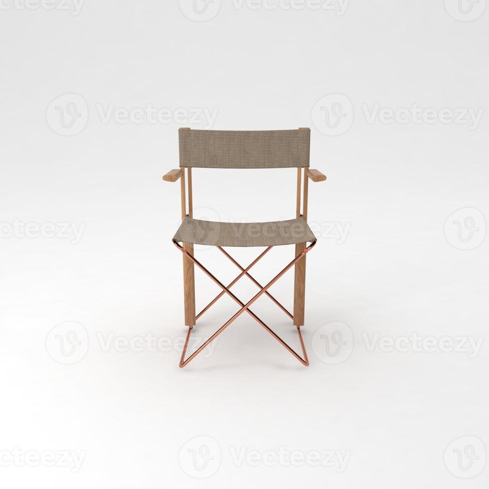 Armchair 3D render realistic furniture front view photo