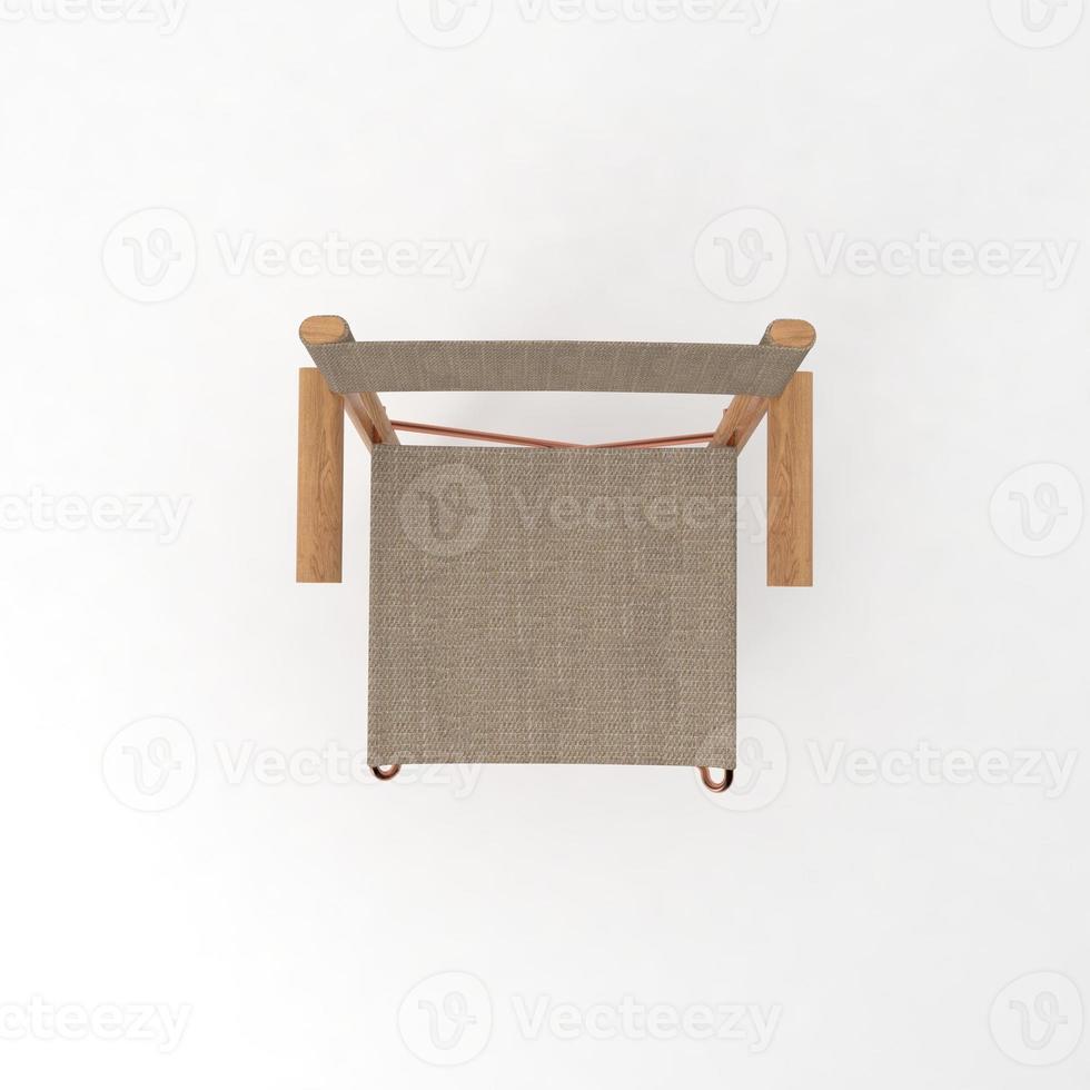 Armchair 3D rendered realistic furniture top view photo