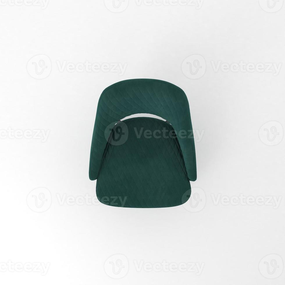 Armchair 3D rendered realistic furniture top view photo