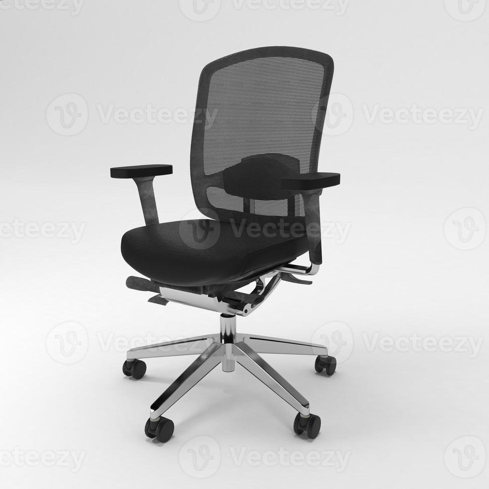Office Chair 3D rendered realistic furniture side view photo