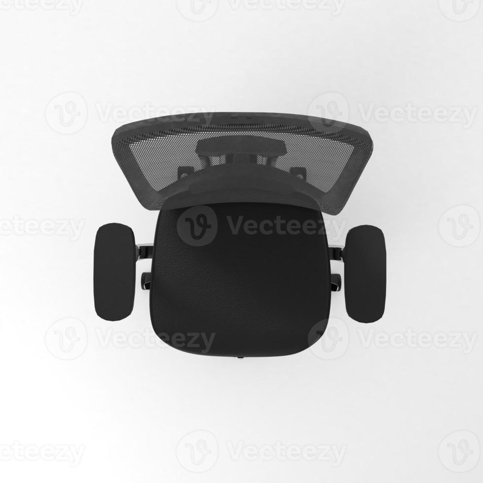 Office Chair 3D rendered realistic furniture top view photo