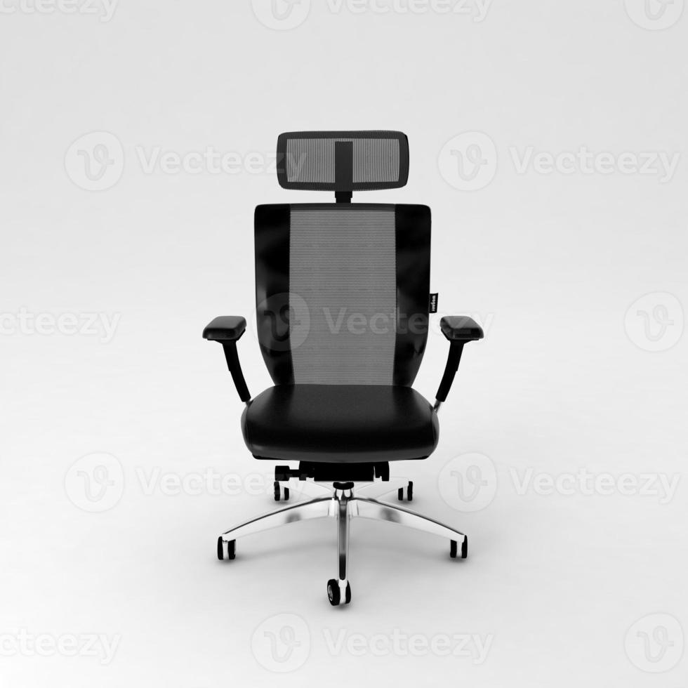 Office Chair 3D rendered realistic furniture front view photo