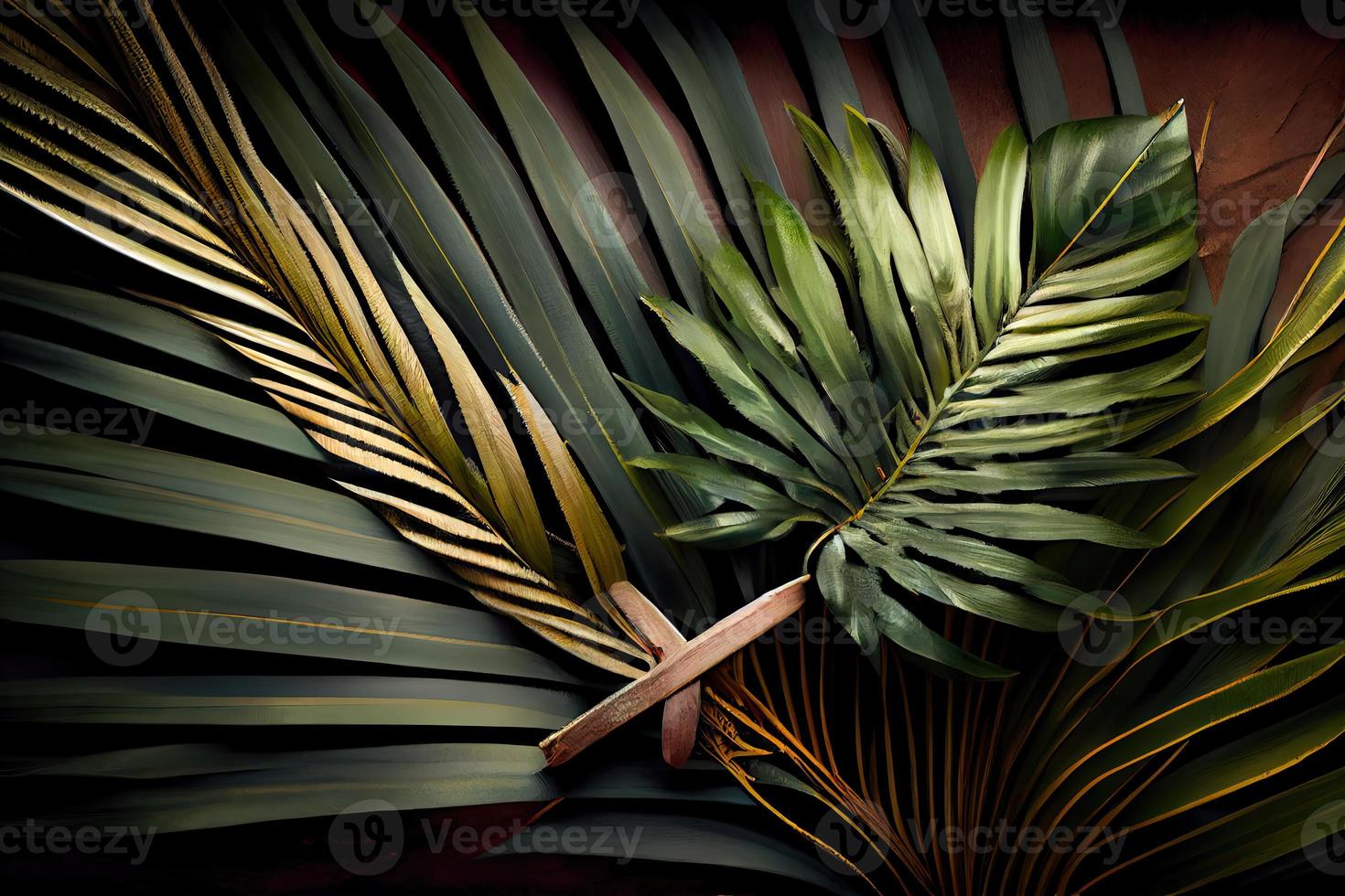 PalmSunday on the occasion of Jesus' entry into Jerusalem generrated ai photo