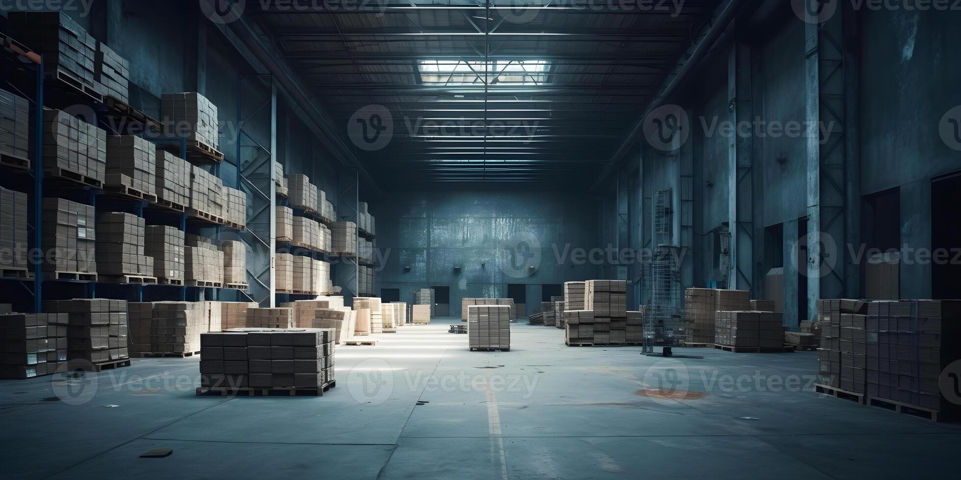 Huge distribution warehouse. photo