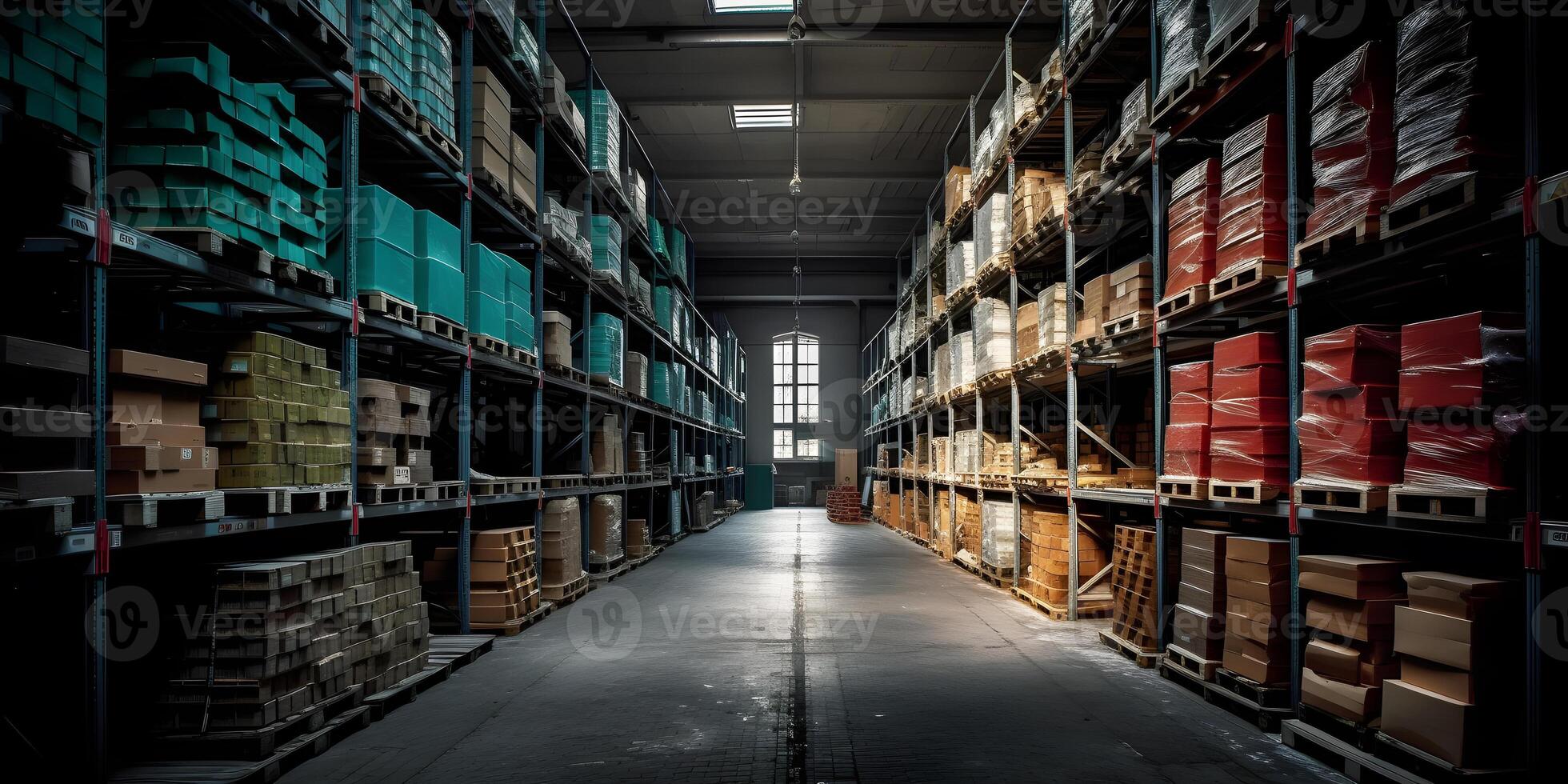 Huge distribution warehouse. photo