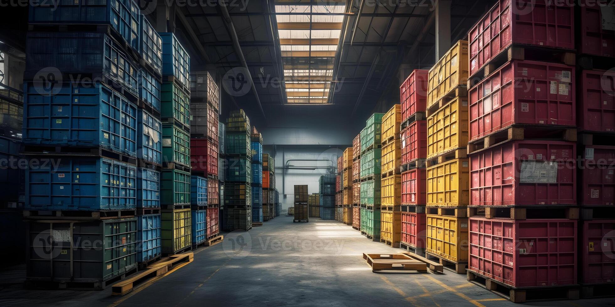 Huge distribution warehouse. photo