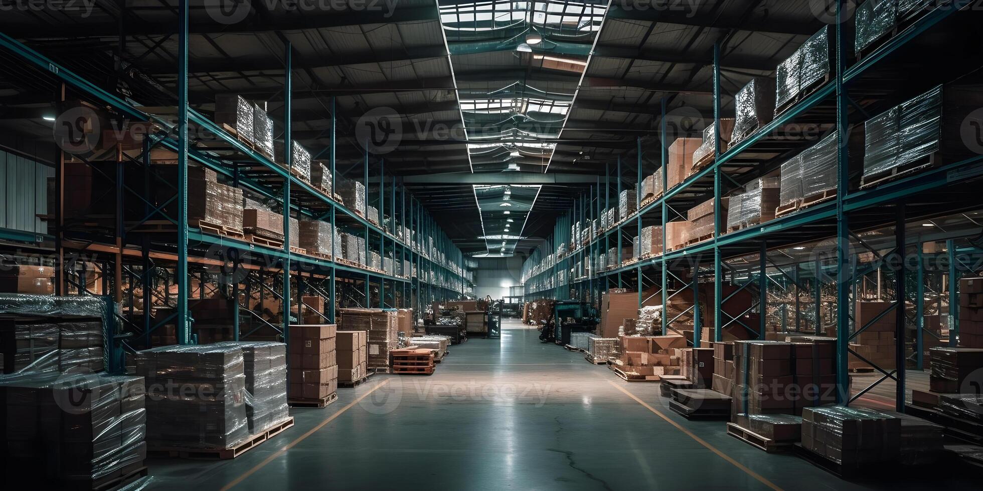 Huge distribution warehouse. photo