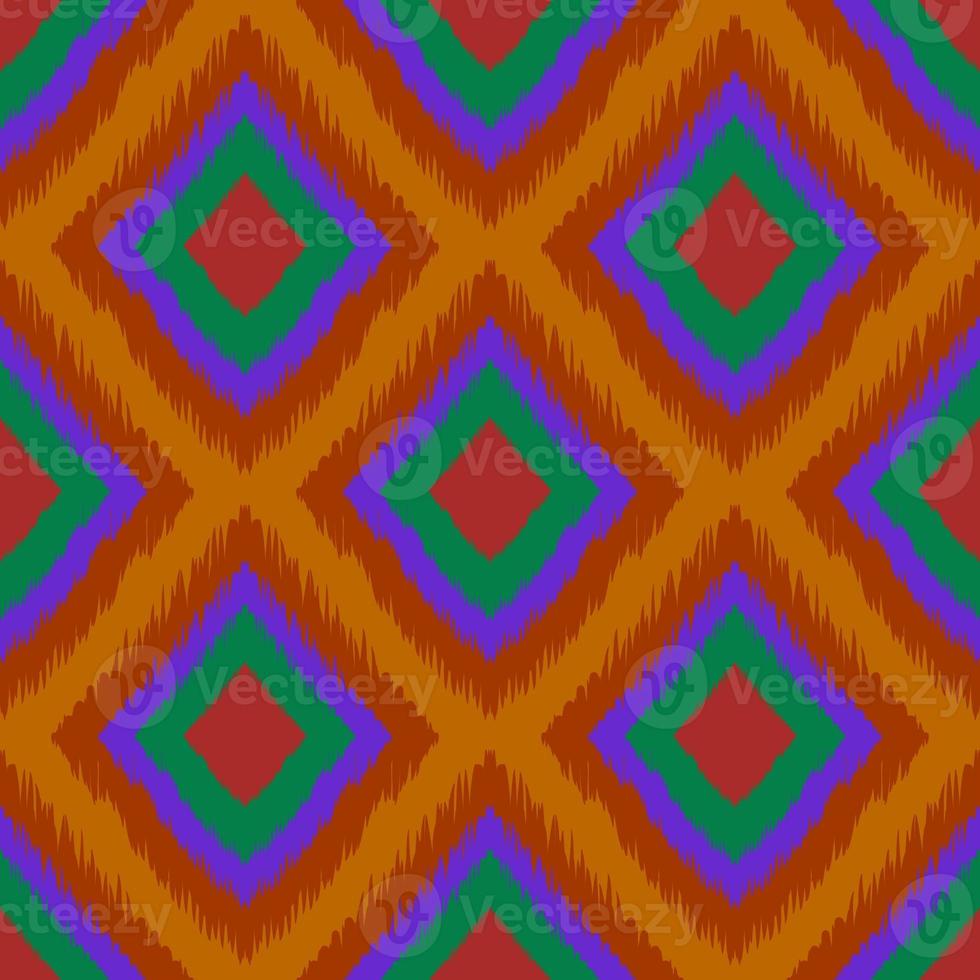 Ikat geometric folklore ornament. Tribal ethnic texture. Seamless striped pattern in Aztec style. Figure tribal embroidery. Indian, Scandinavian, Gyp sy, Mexican, folk pattern.ikat pattern. photo