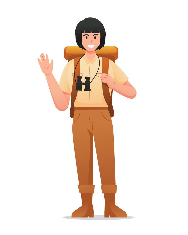 Characters of camping traveling people vector illustration