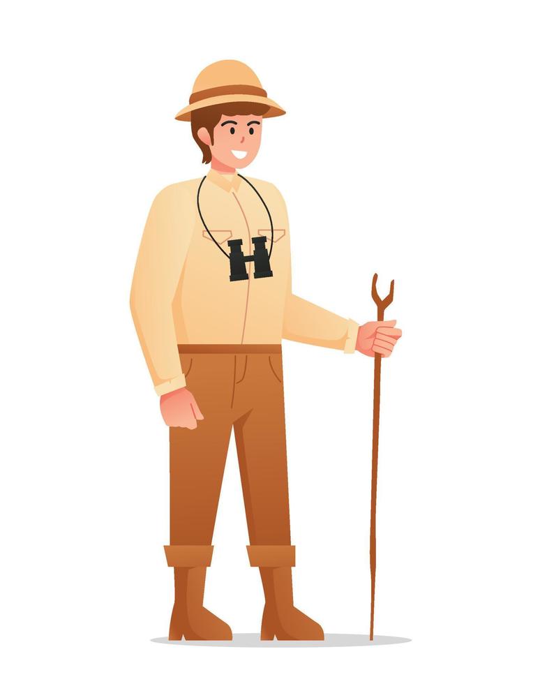 Characters of camping traveling people vector illustration