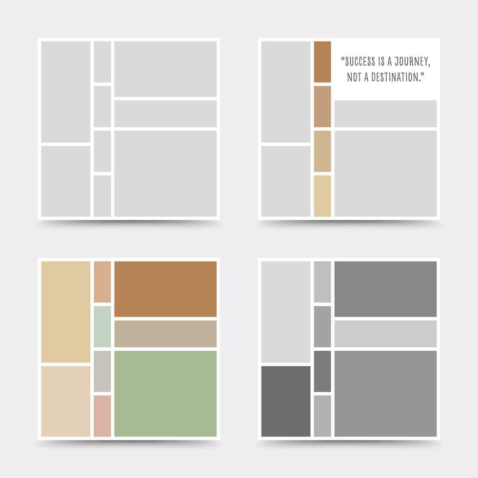 Moodboard template. Photo collage layout. Minimalist Moodboard. vector