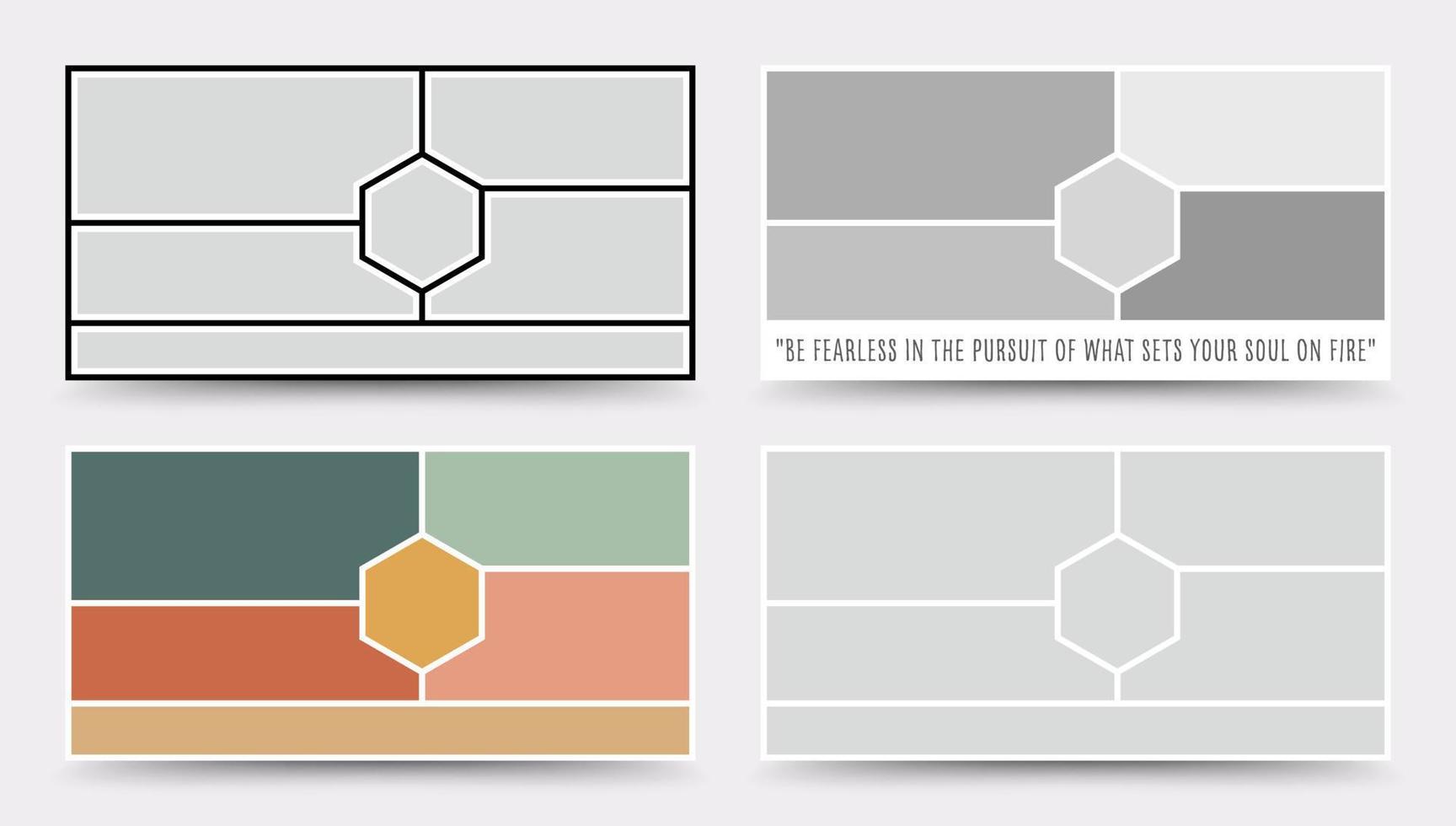 Moodboard template. Photo collage layout. Minimalist Moodboard. vector