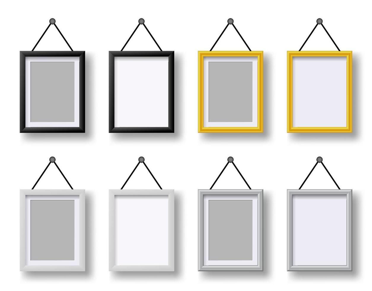 Blank picture frame. Realistic frames for paintings or photographs. vector