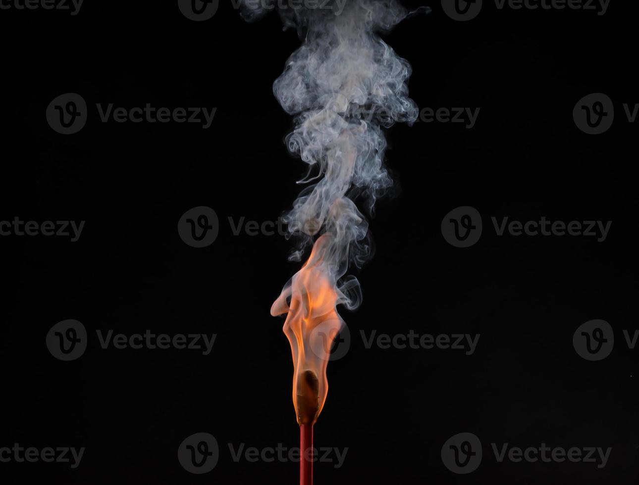 fire torch yellow-red flame fuel png abstract design isolated on a black background photo