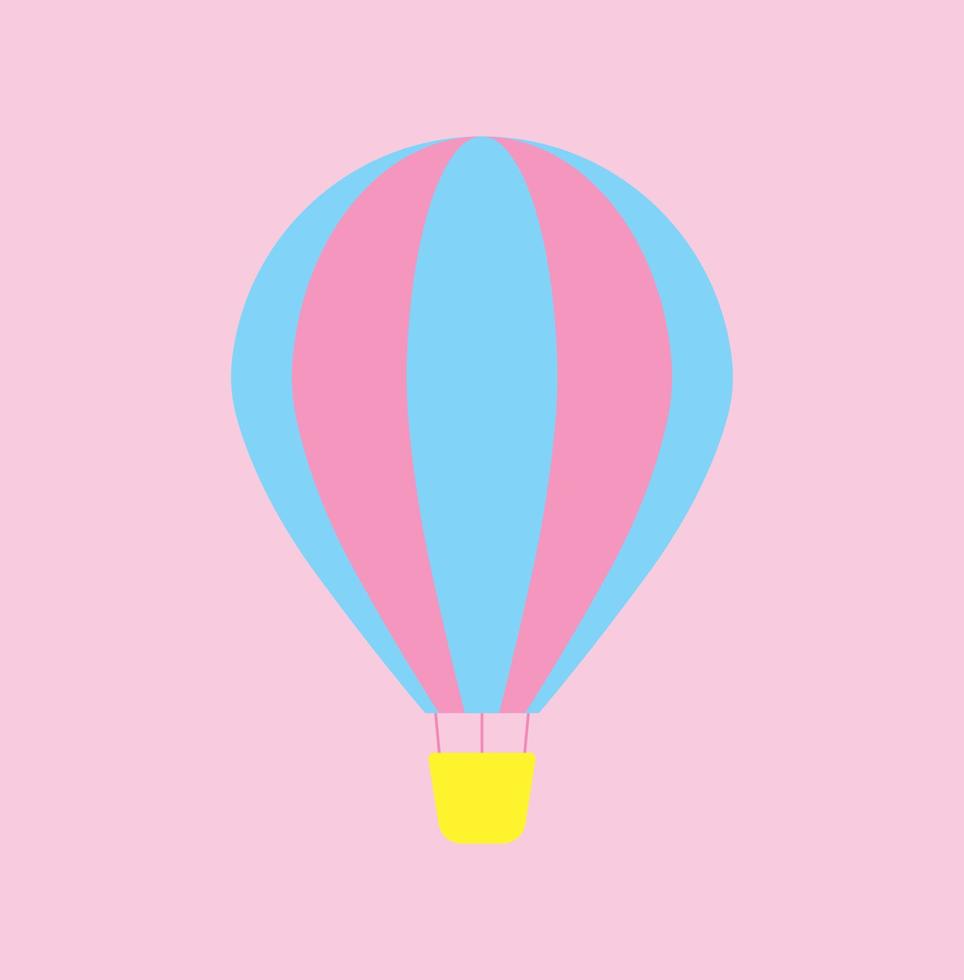 cute air balloon graphic element vector