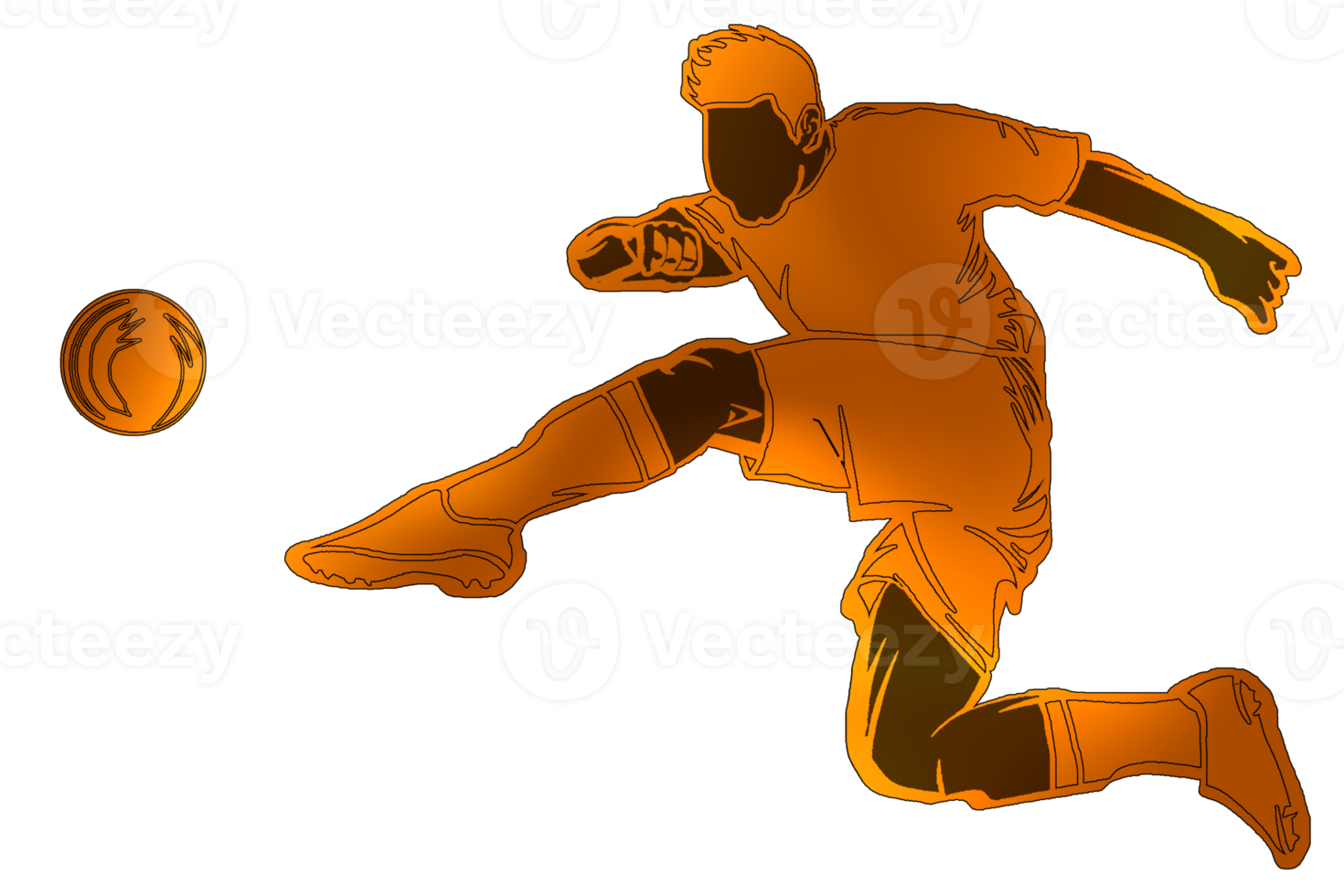 icon of soccer player kicking a ball png