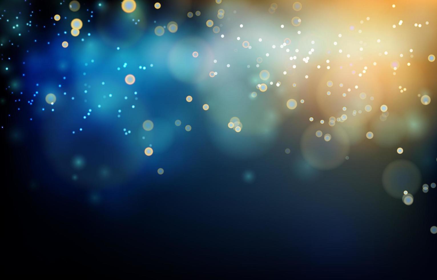 Blue Gold Bokeh Background vector