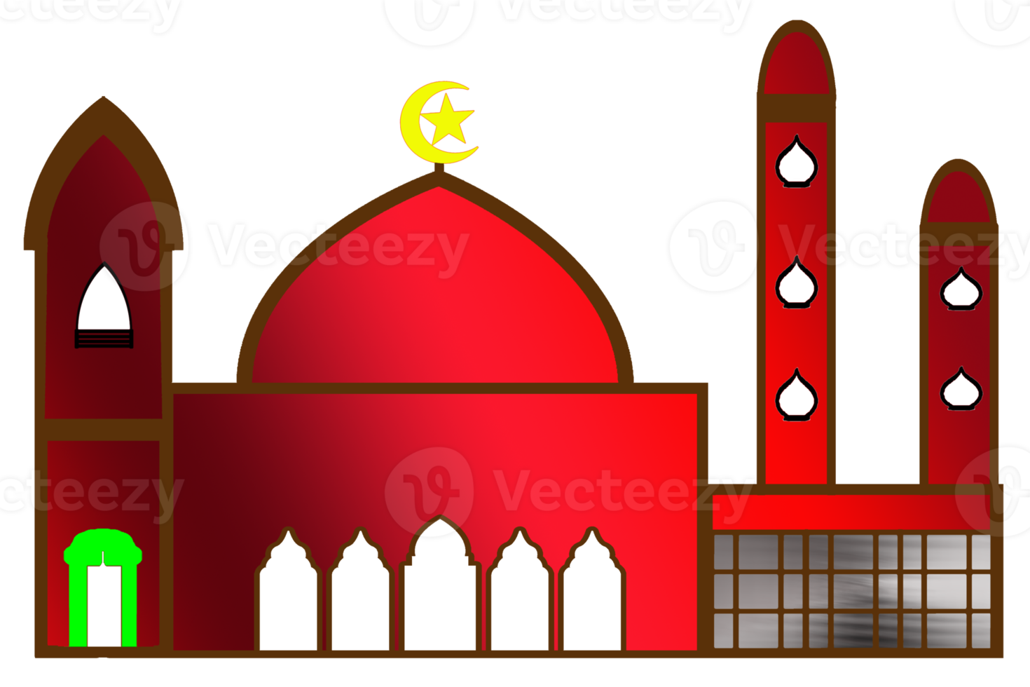 icon design of mosque place for Muslim pray png