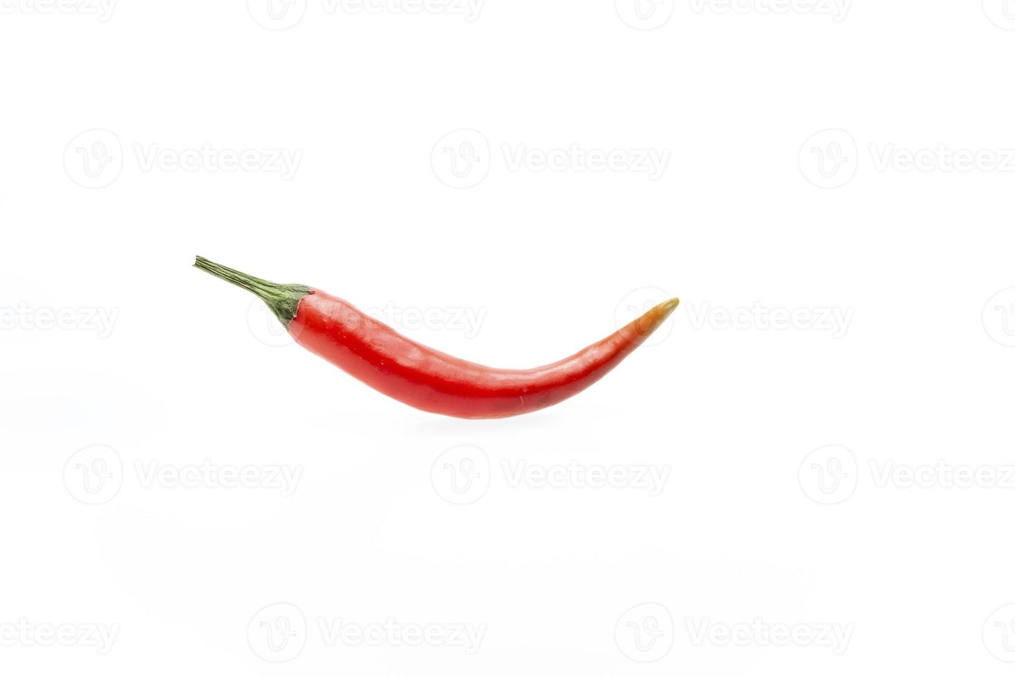 Green chili pepper isolated on white photo