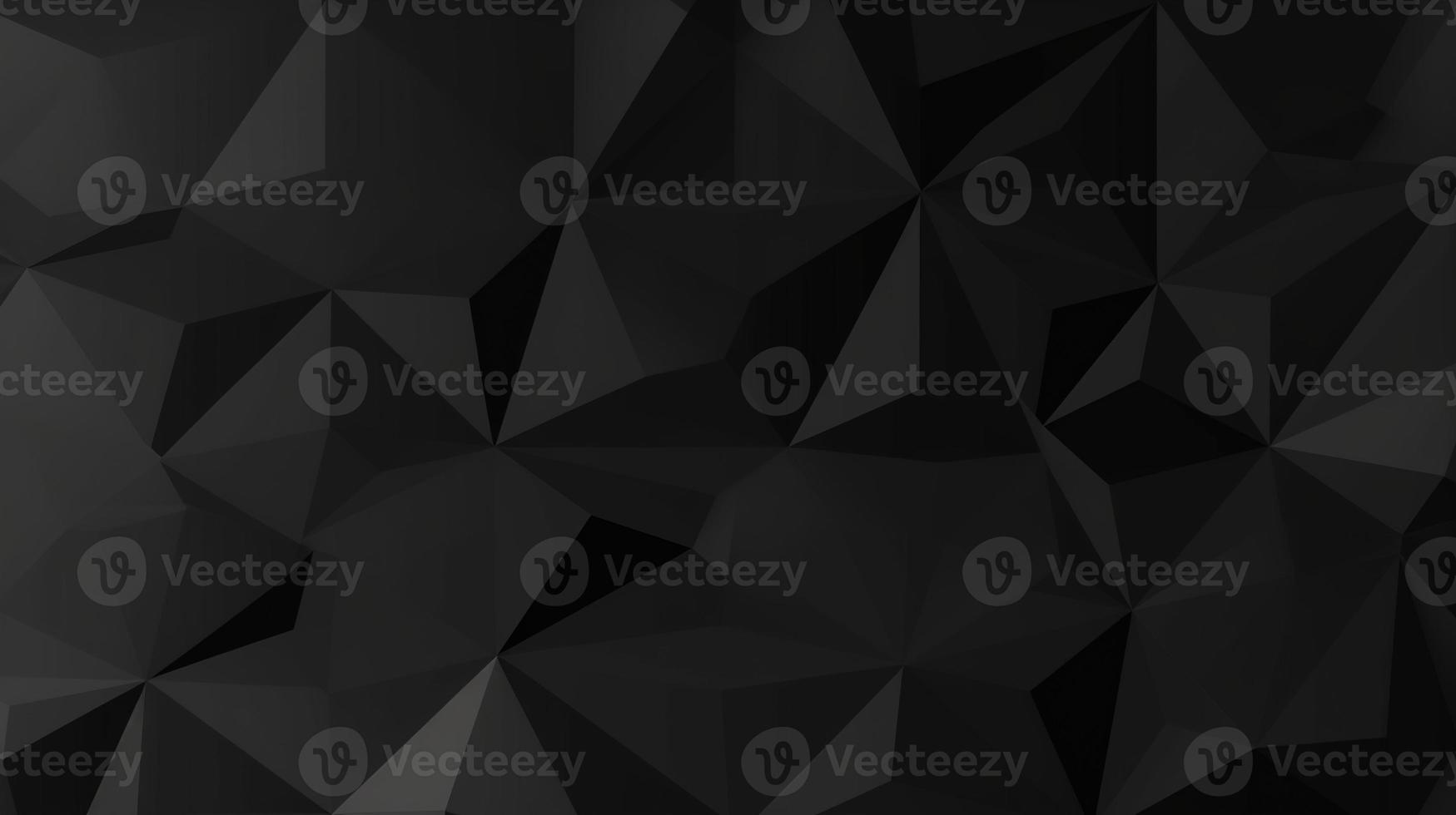 Black polygonal abstract background. Triangular 3d texture. photo