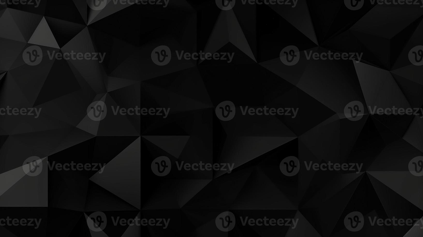 Black polygonal abstract background. Triangular 3d texture. photo