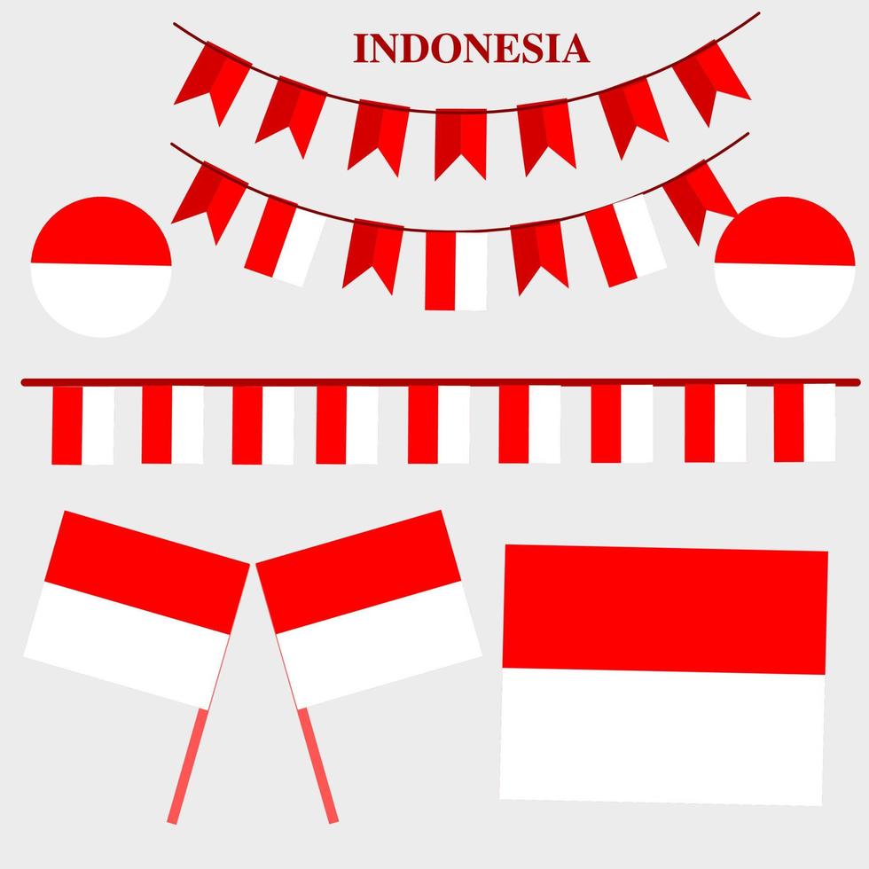 indonesio bandera diseño, símbolo de Indonesia vector