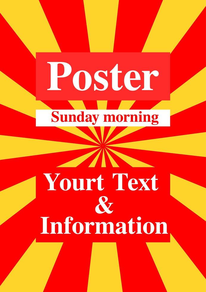TEMPLATE POSTER. TEMPLATE FLYER. RETRO POSTER vector