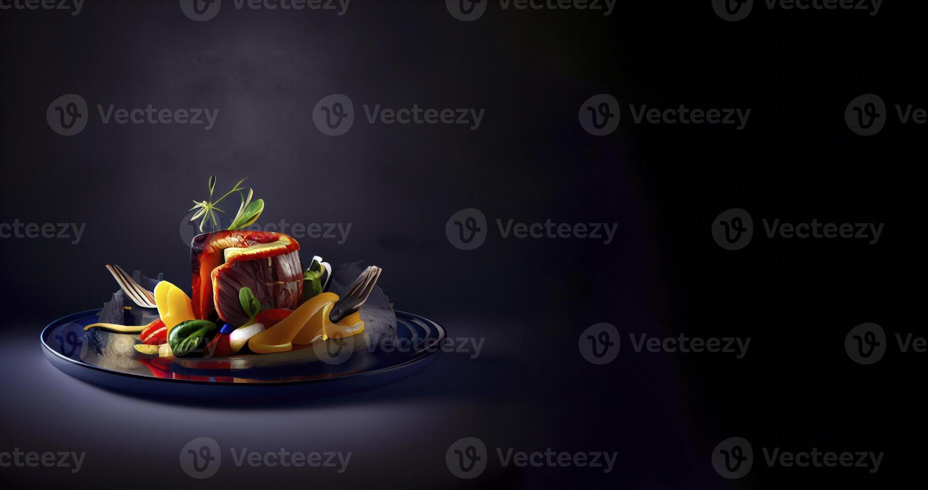 main course realistic product showcase for food photography photo