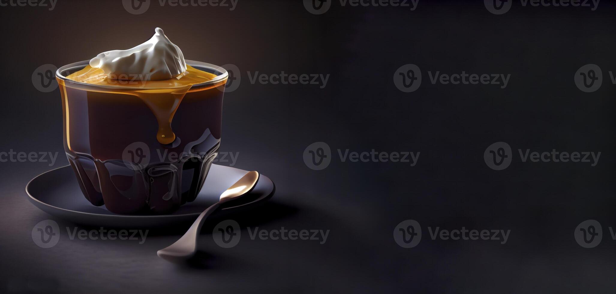 hot chocolate in the solid plate realistic product showcase for food photography photo