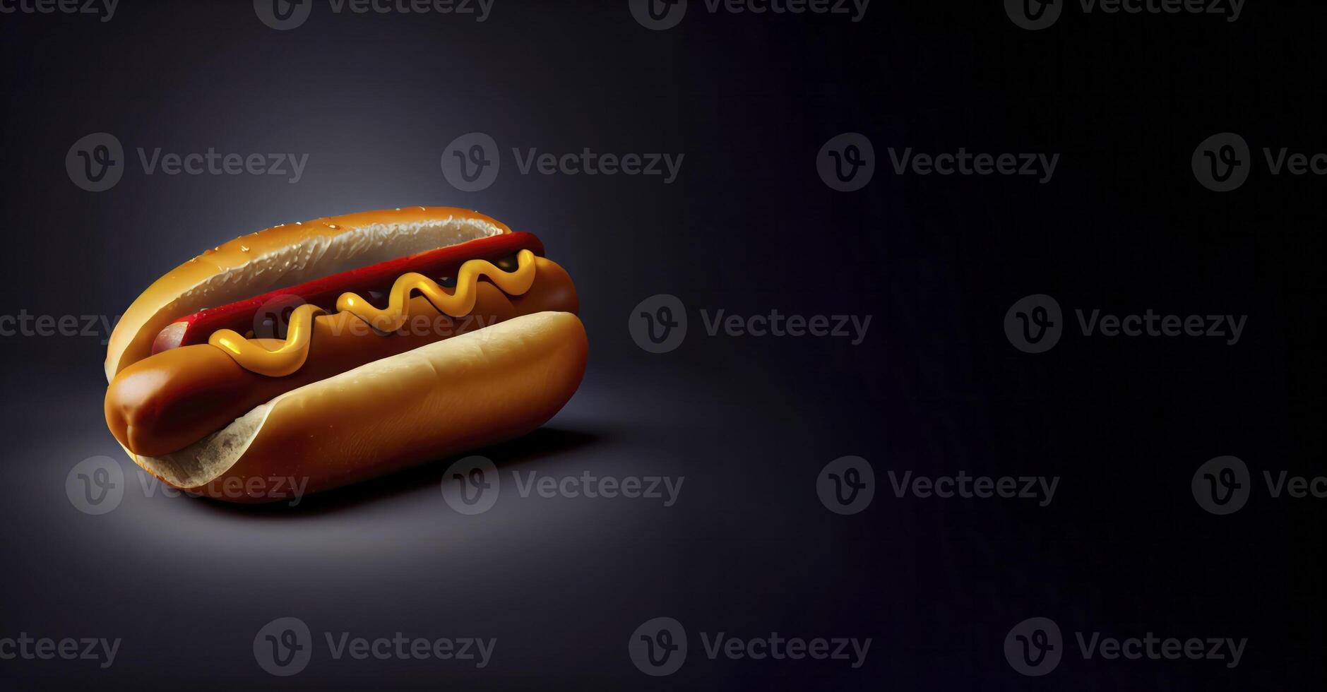 hot dog fast food realistic product showcase for food photography photo
