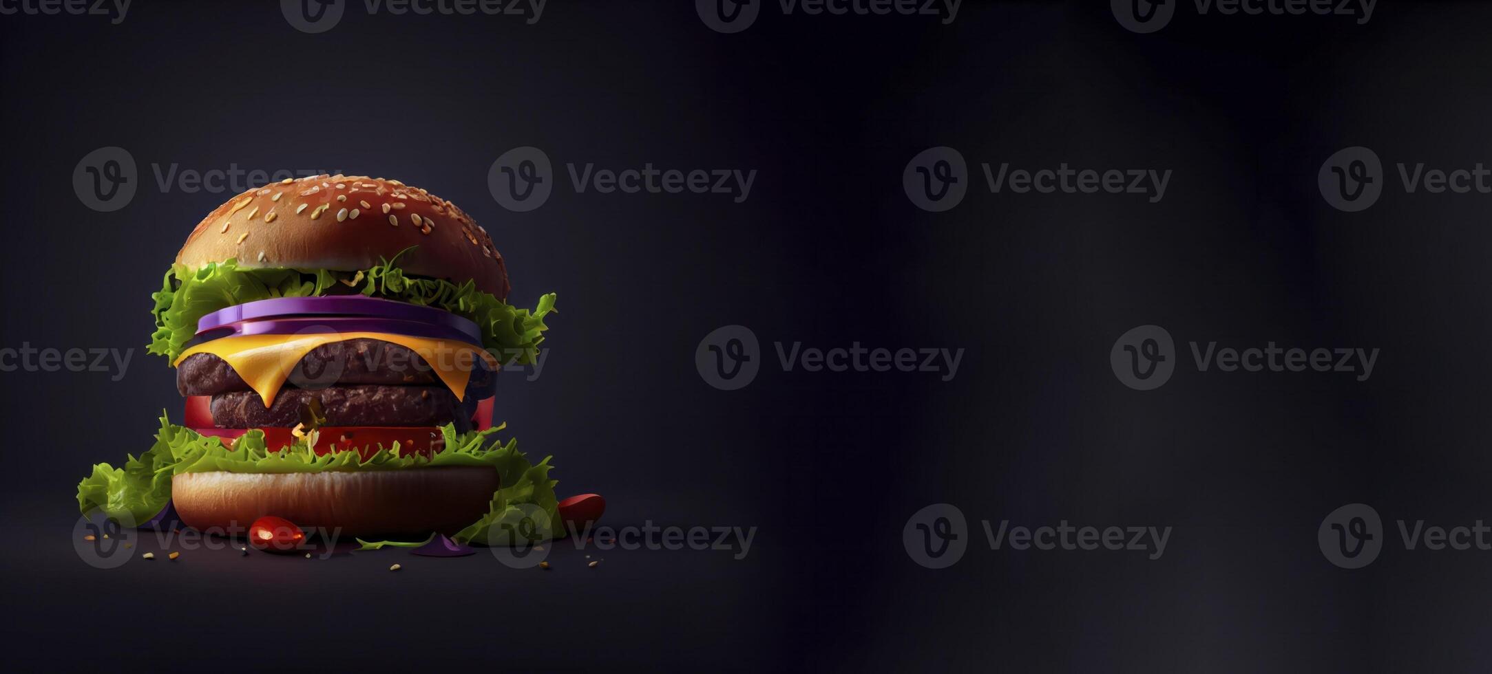 hamburguesa, hamburguesa producto escaparate para comida fotografía ai generado foto