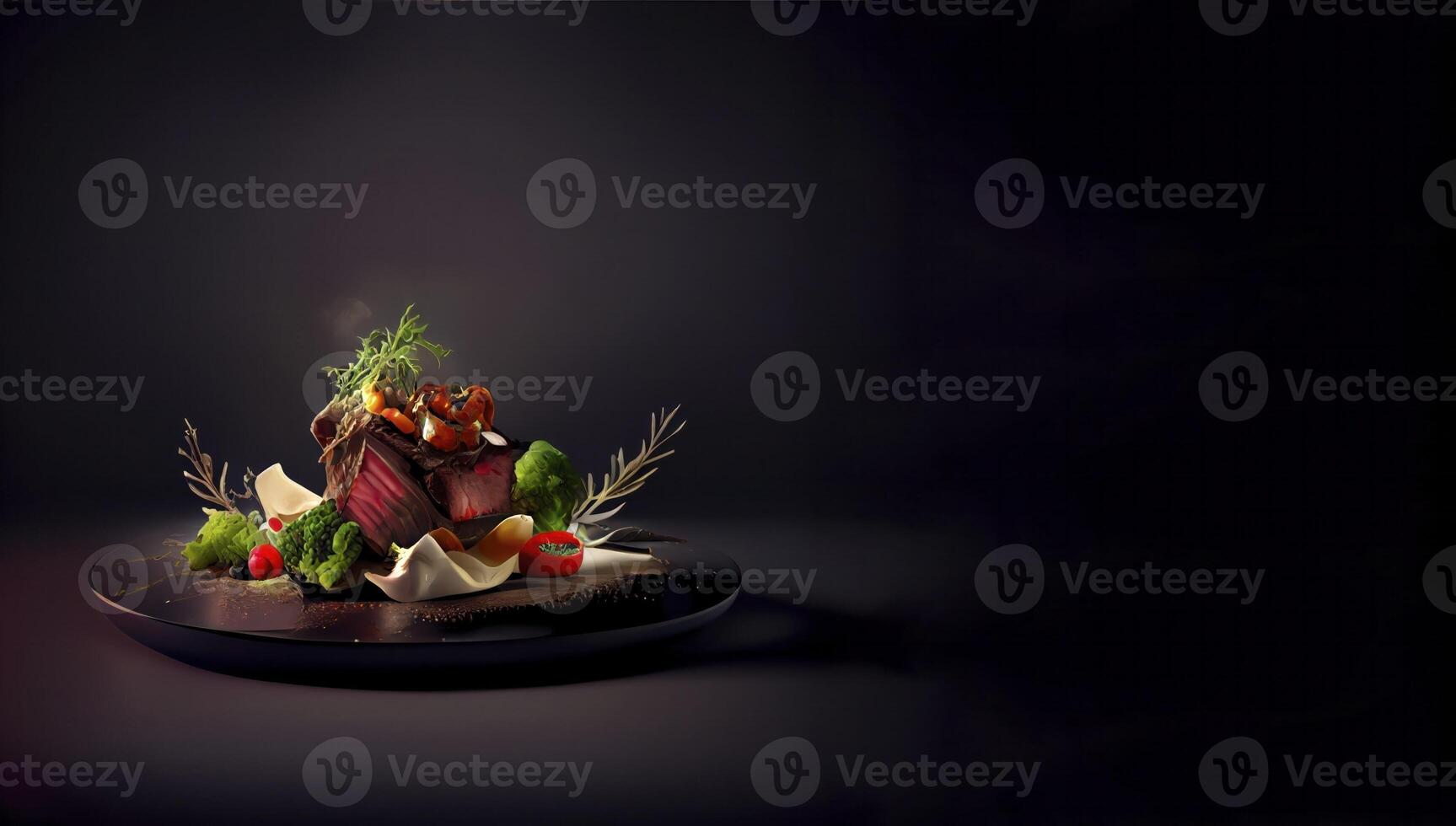 main course realistic product showcase for food photography photo