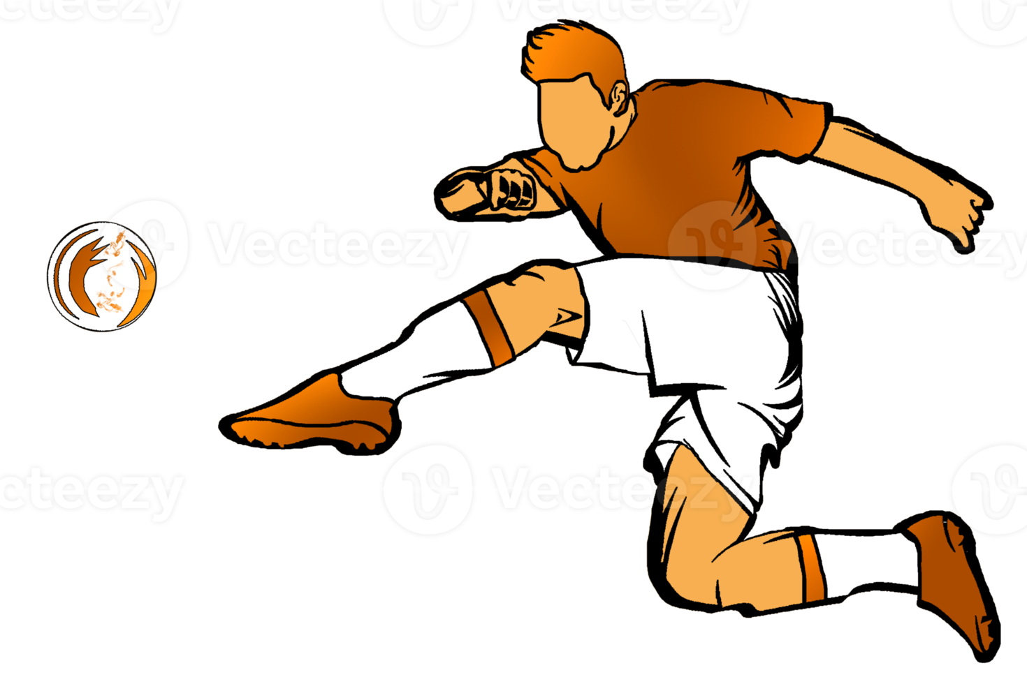 icon of soccer player kicking a ball png