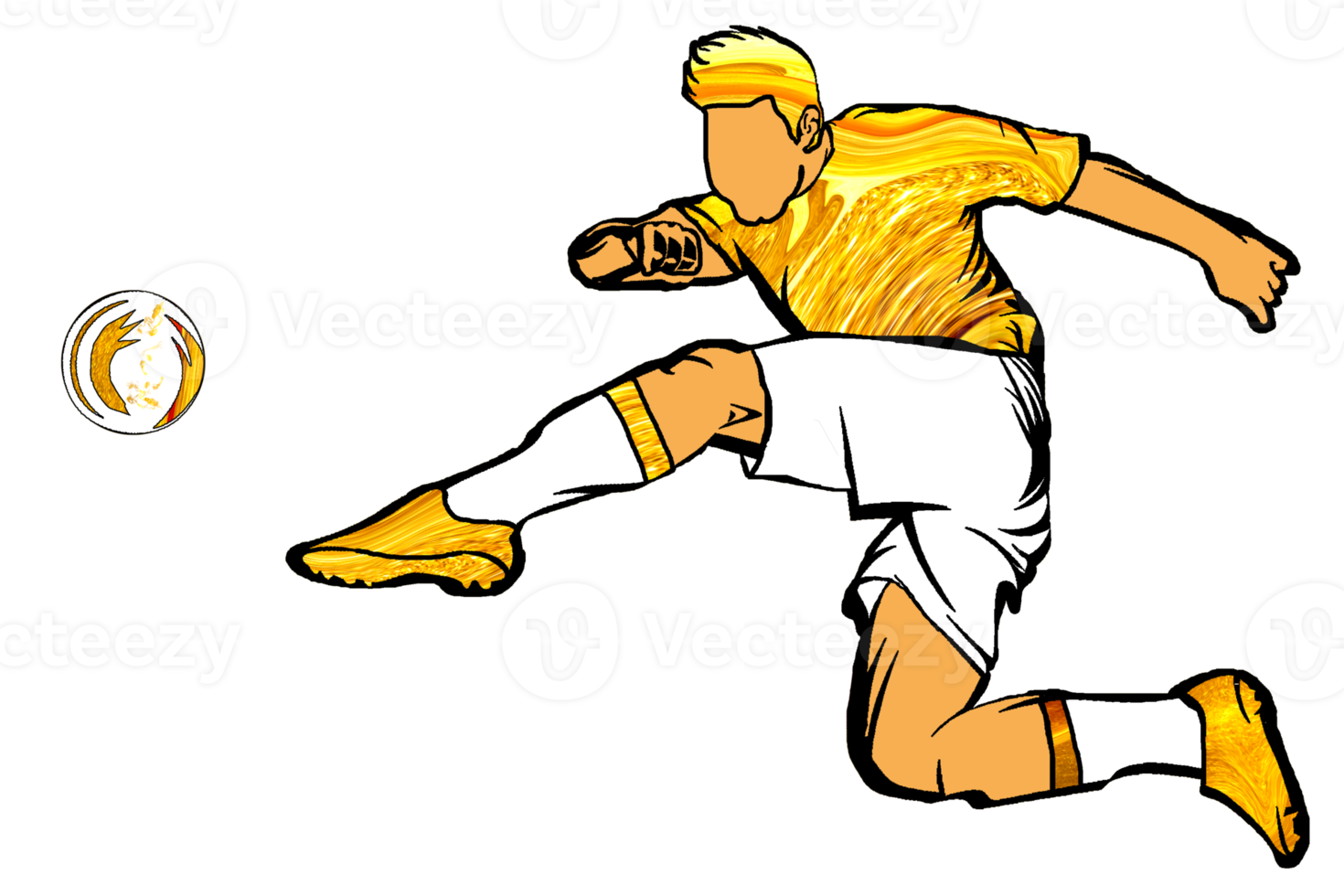 ícone do futebol jogador chutando uma bola png