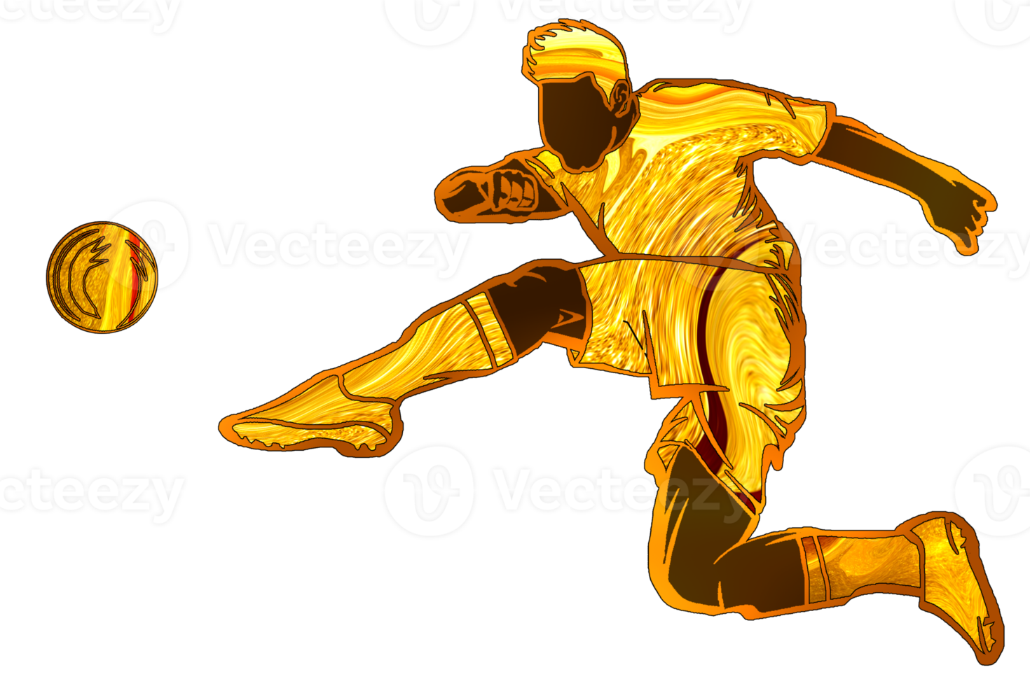 icon of soccer player kicking a ball png