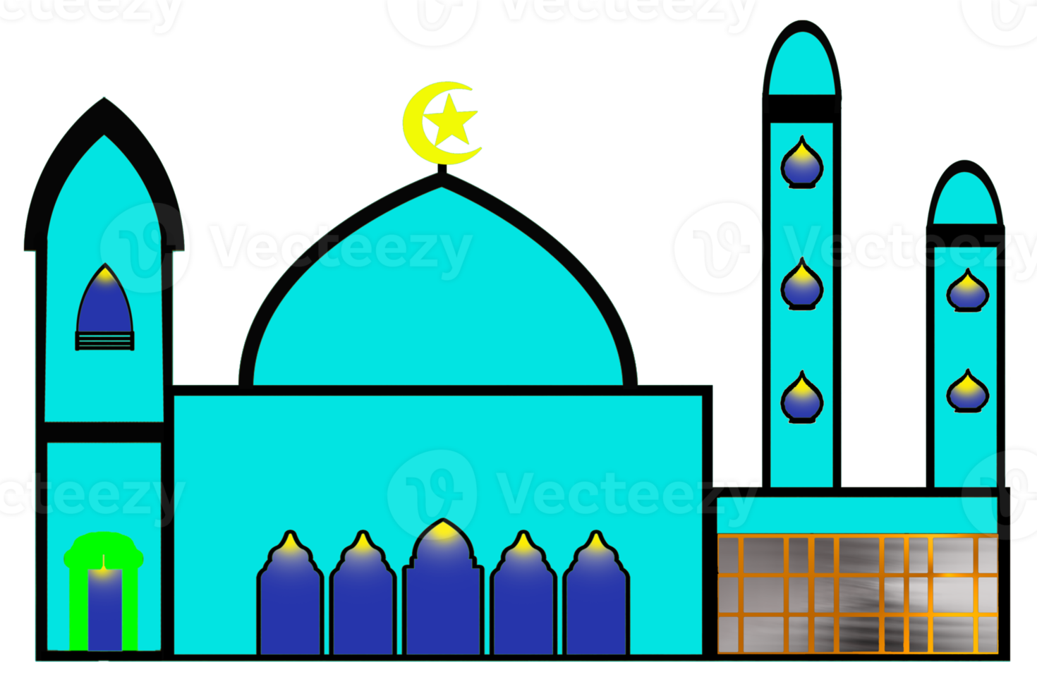 icon design of mosque place for Muslim pray png