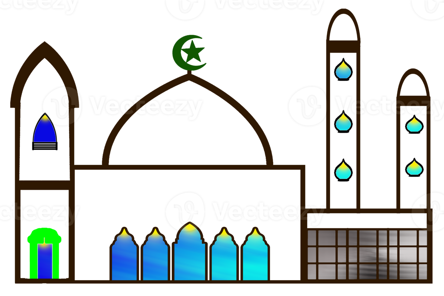 icon design of mosque place for Muslim pray png