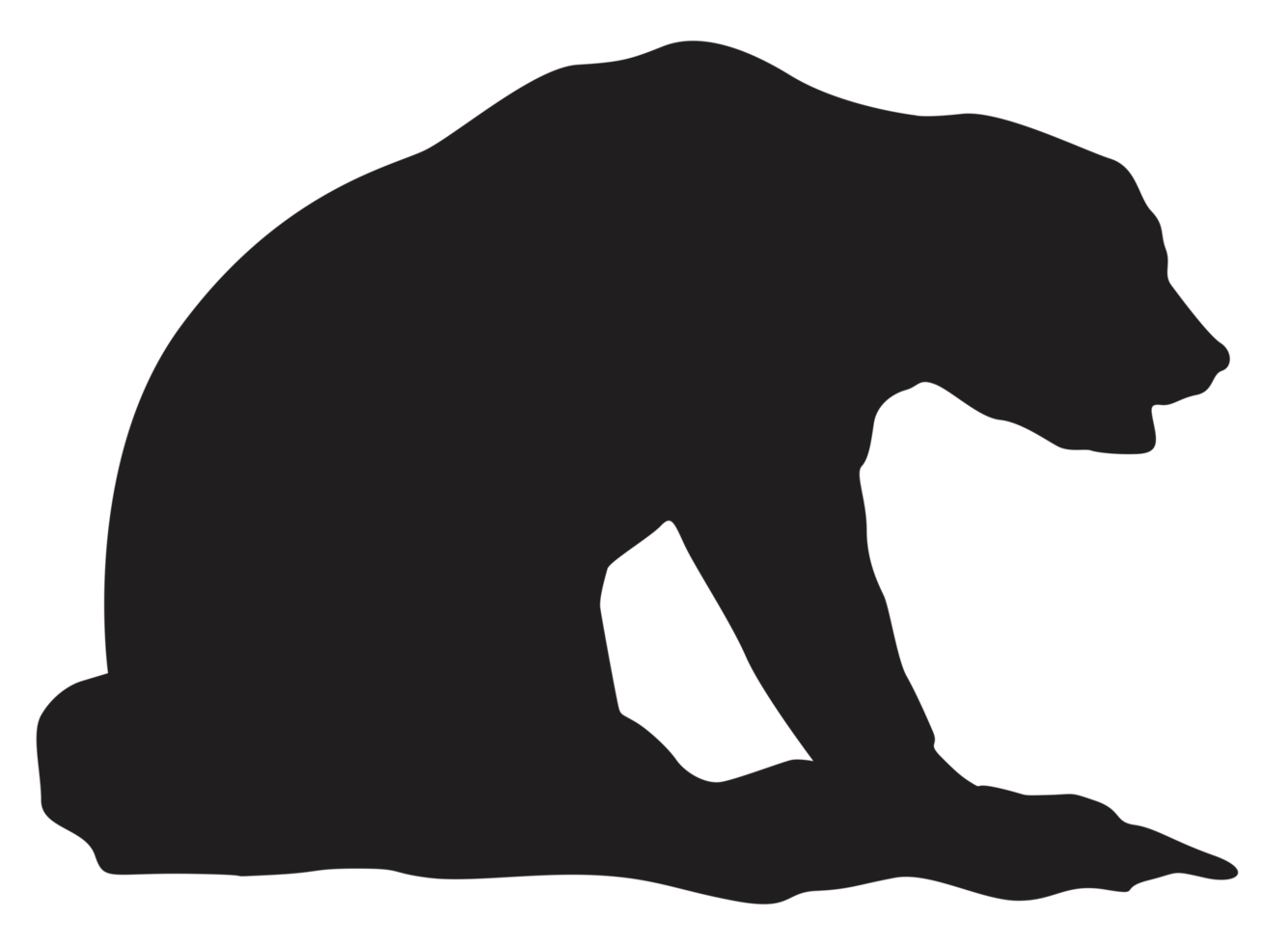 Animal - Bear Silhouette png