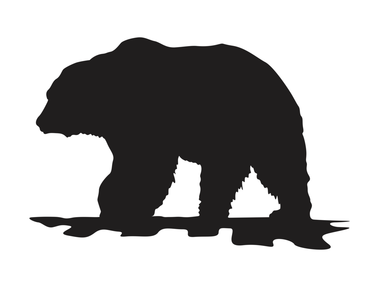 Animal - Bear Silhouette png