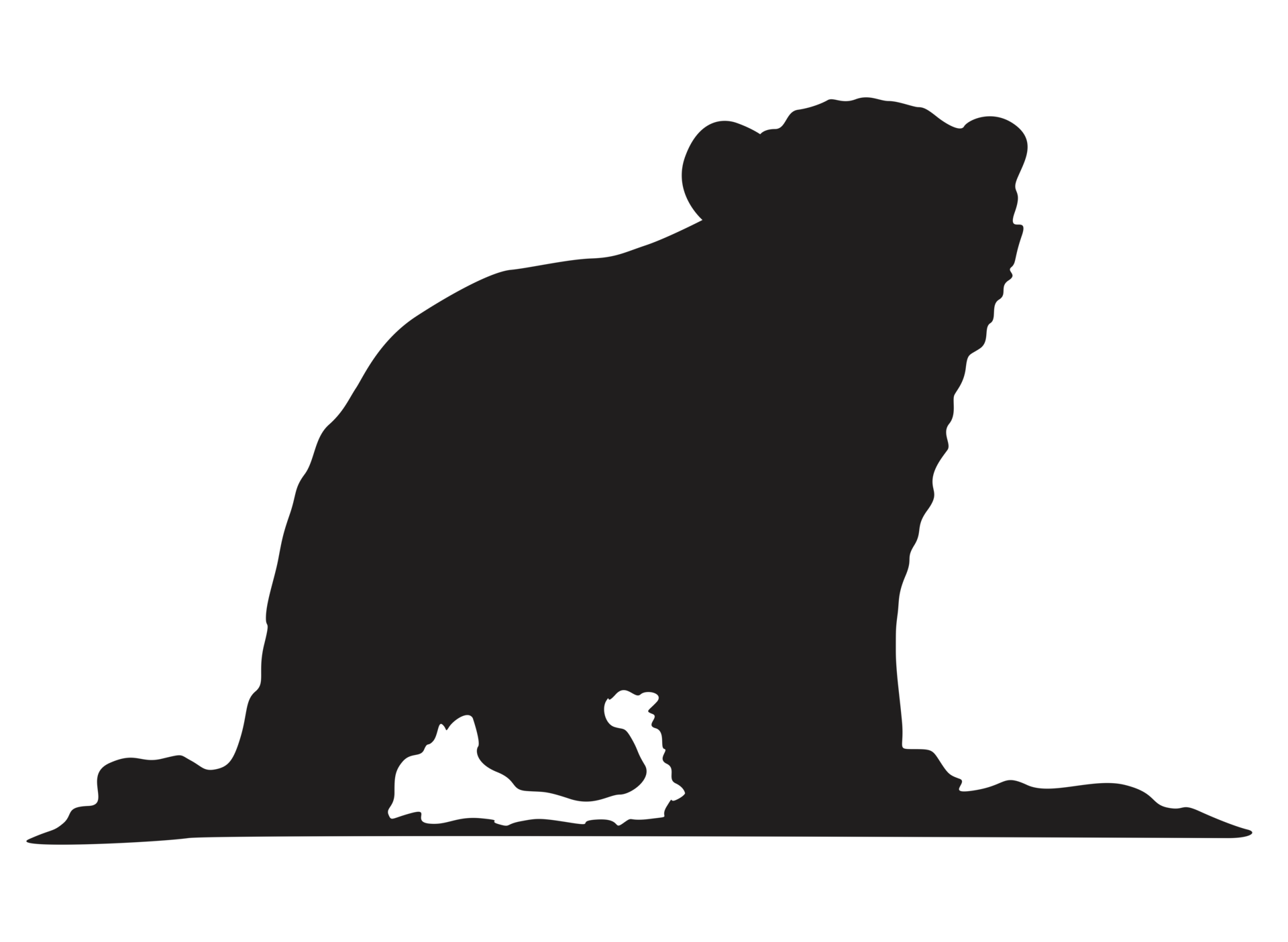 Animal - Bear Silhouette 22725767 PNG