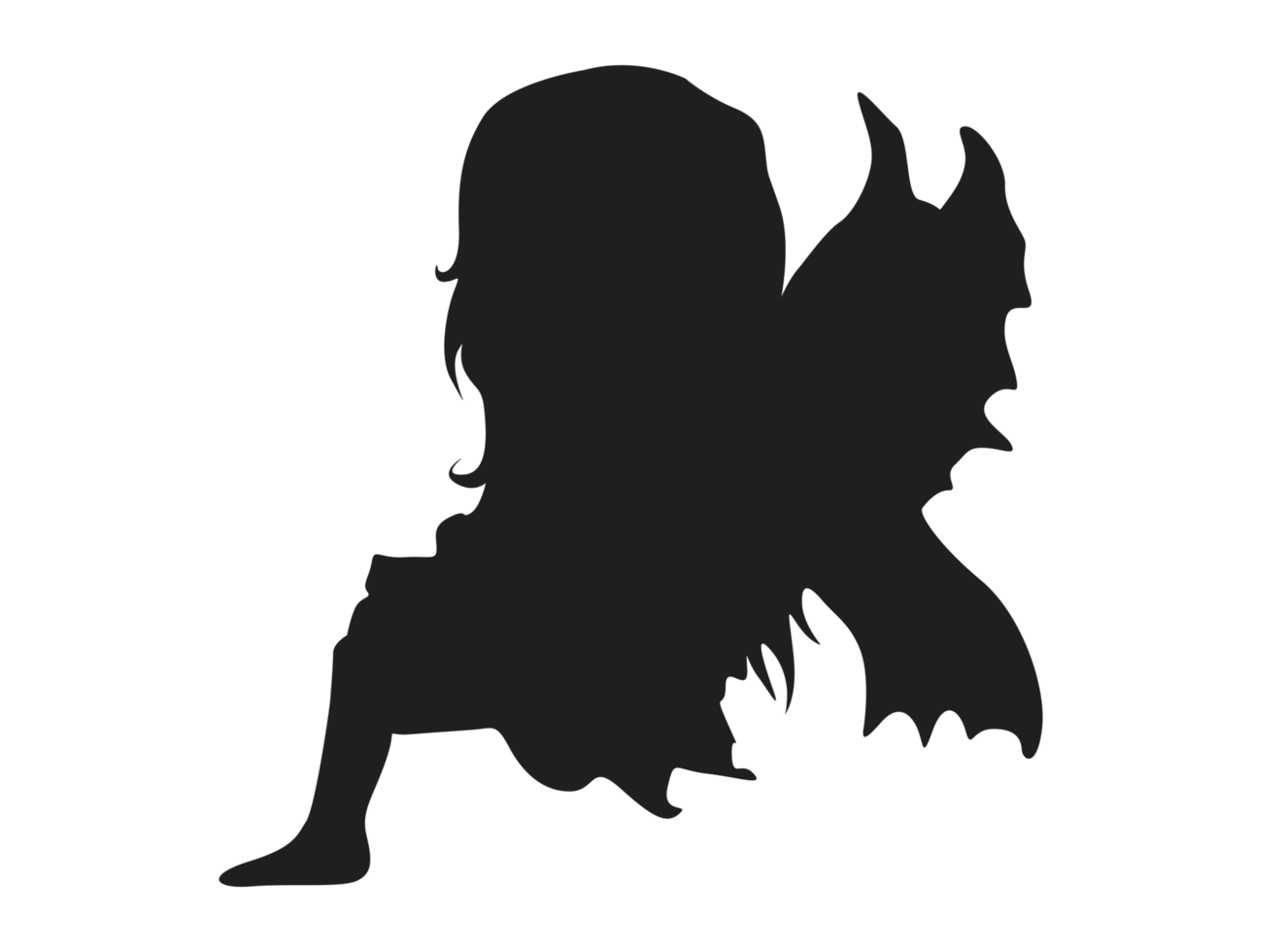 fantasie - fee silhouet png