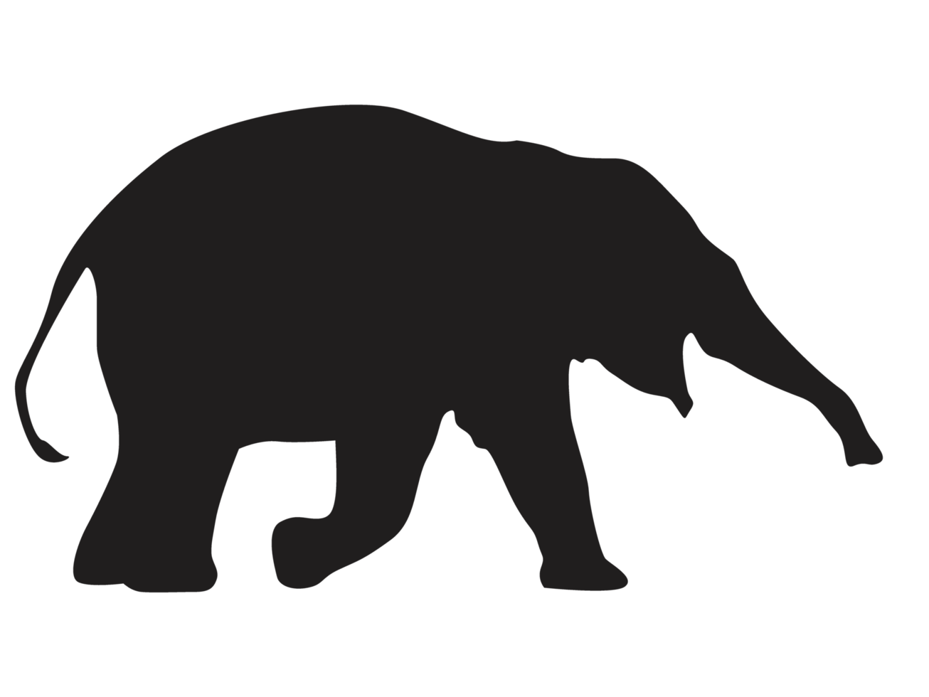 Animal - Elephant Silhouette png