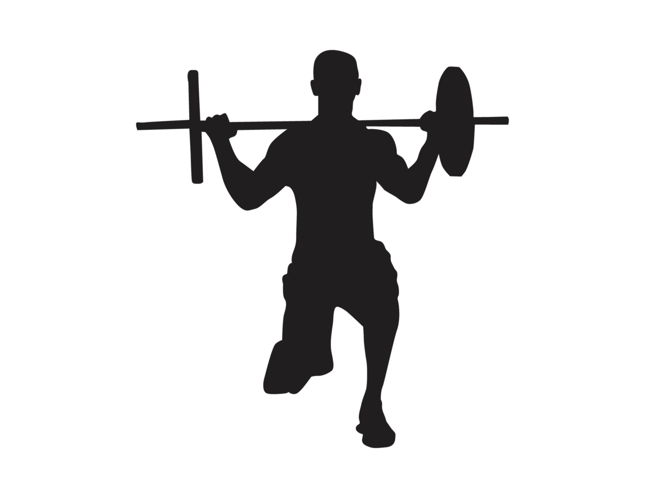 Silhouetten von Menschen tun Sport, Fitness, Gymnastik, Fitnessstudio - - Gewichtheben png