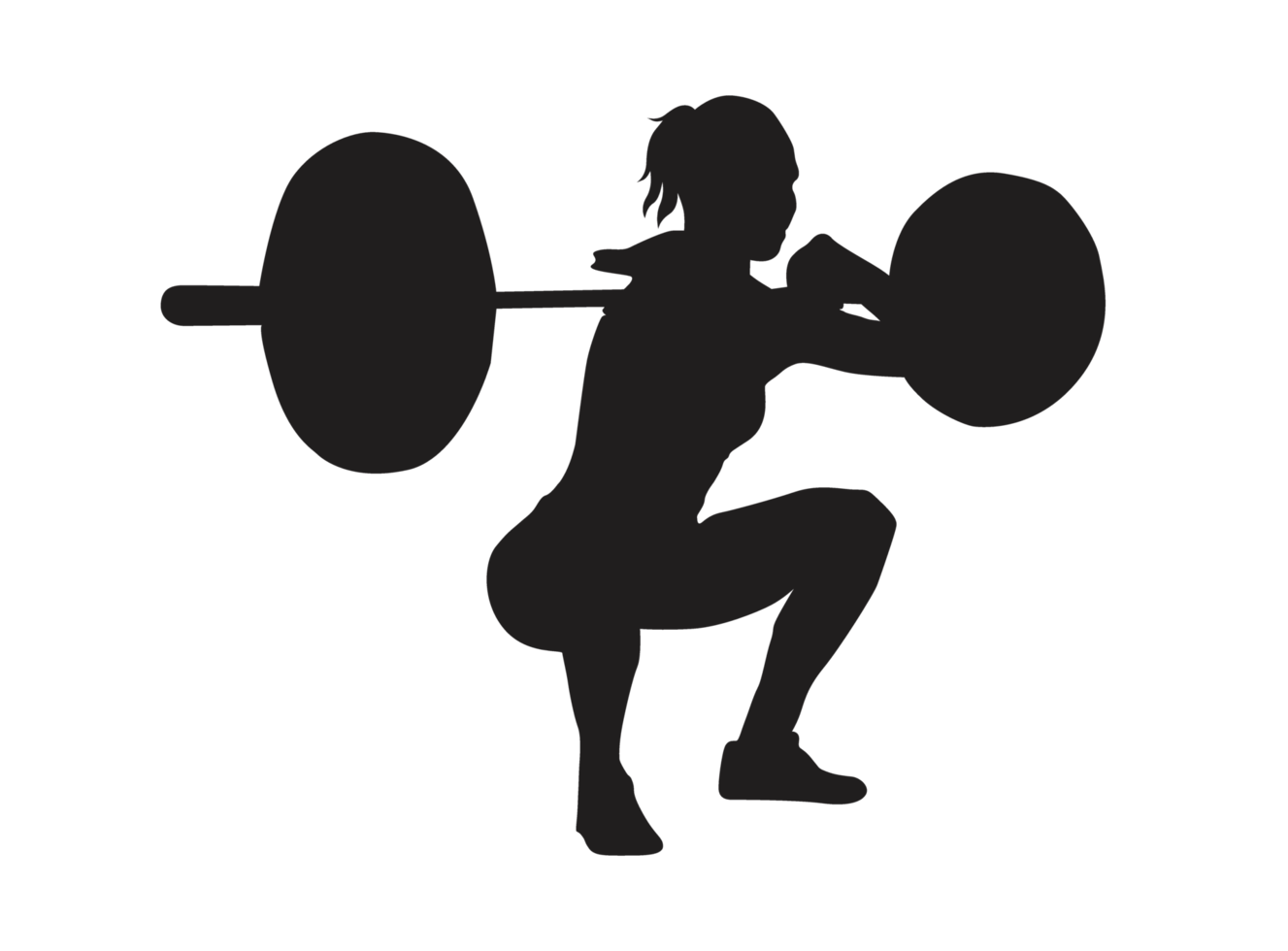 Silhouettes of people doing Sport, fitness, gymnastics, gym - Weightlifting png