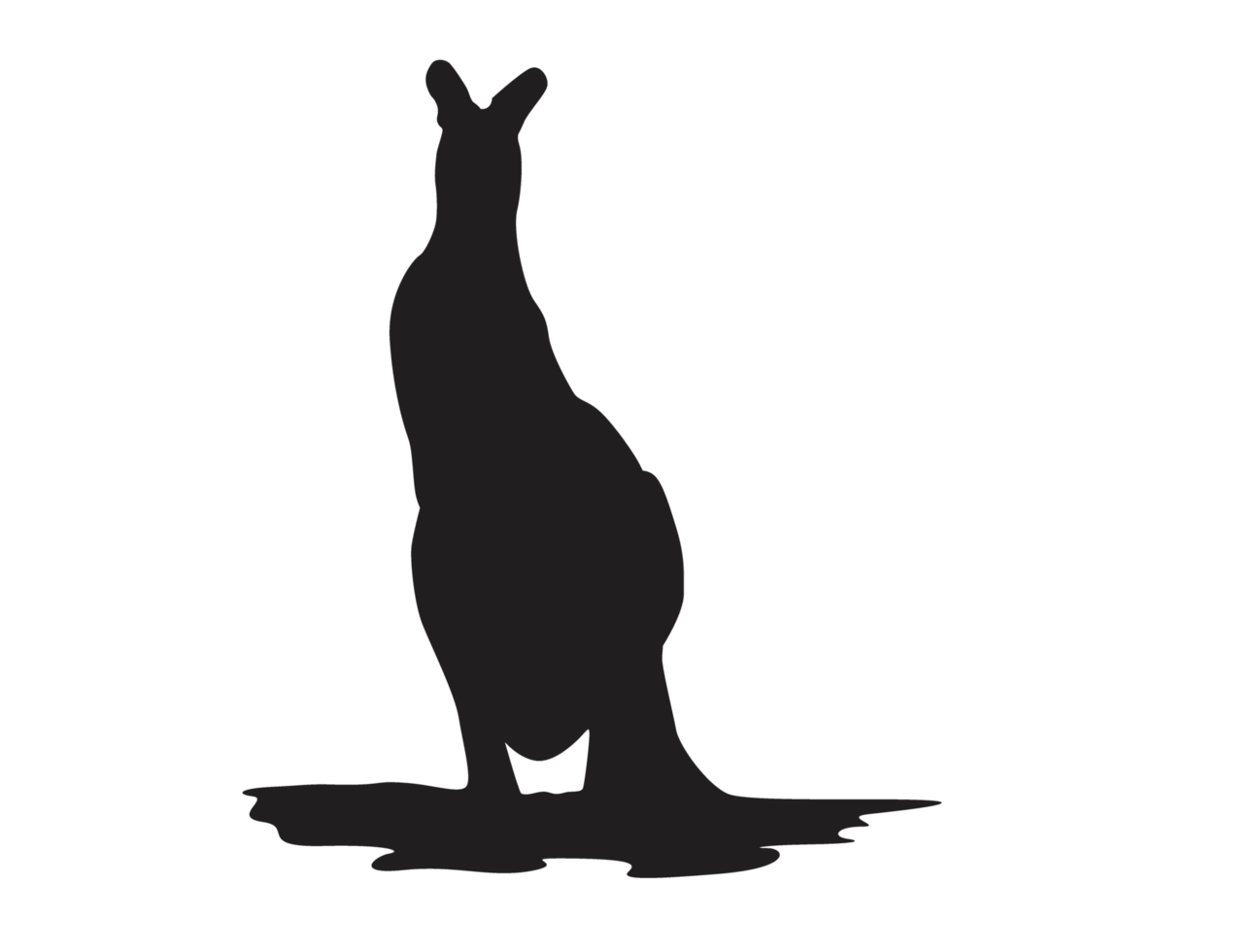 Animal - Kangaroo silhouette png