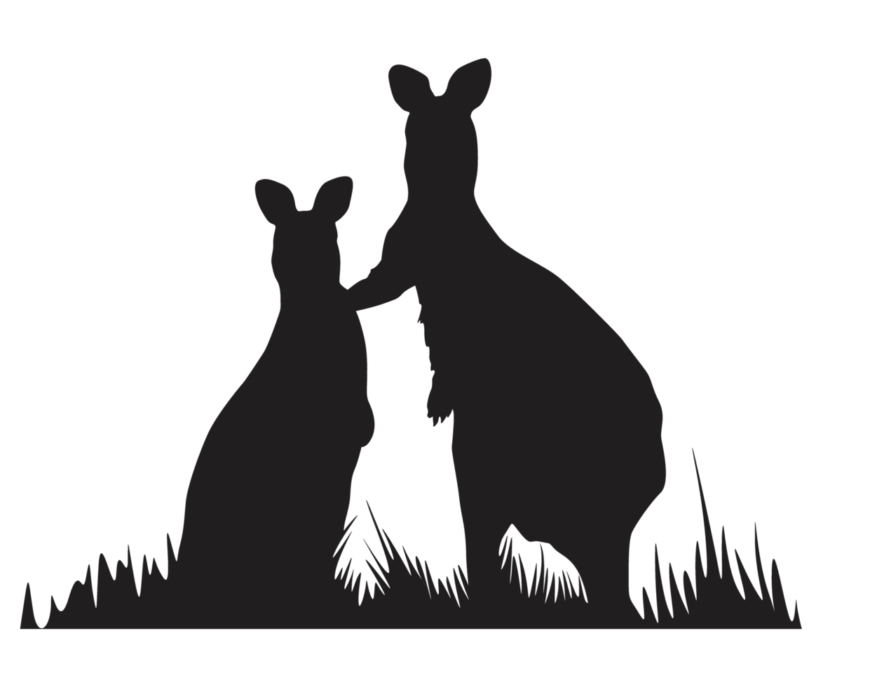 Tier - - Känguru Silhouette png
