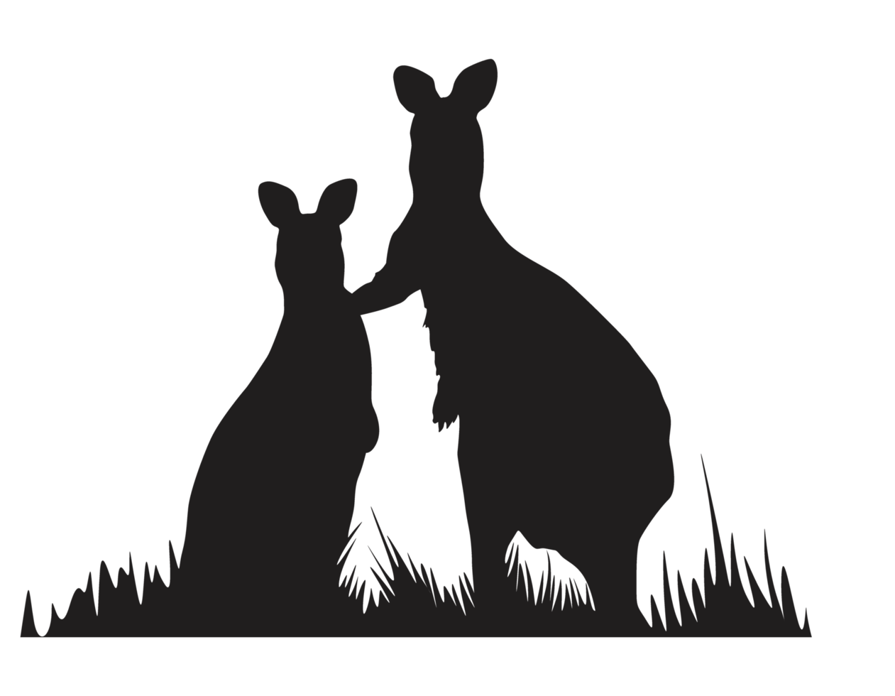 Animal - Kangaroo silhouette png