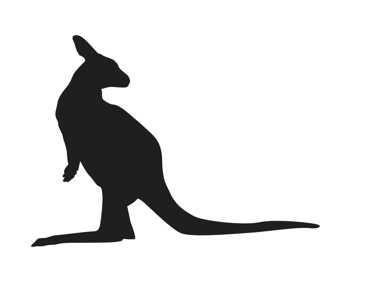 Animal - Kangaroo silhouette png