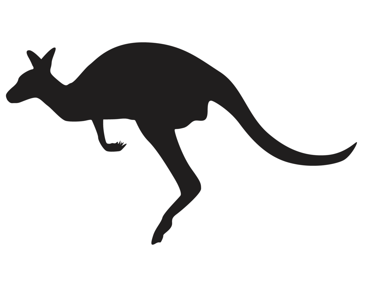 Animal - Kangaroo silhouette png